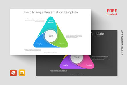 Free Trust Triangle Presentation Template, Gratuit Theme Google Slides, 14442, Concepts commerciaux — PoweredTemplate.com