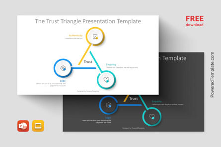 Free Trust Triangle Presentation Template, Gratuit Theme Google Slides, 14447, Modèles commerciaux — PoweredTemplate.com