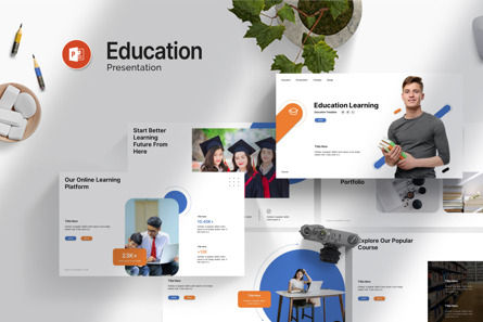 Education Learning PowerPoint Template, PowerPoint模板, 14450, Education & Training — PoweredTemplate.com