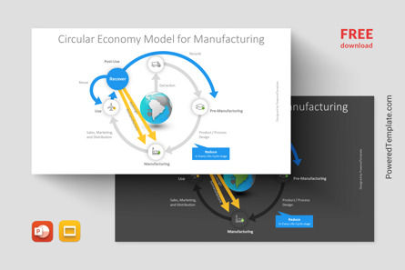 Free Circular Economy Model for Manufacturing Presentation Template, Gratis Tema Google Slides, 14455, Model Bisnis — PoweredTemplate.com