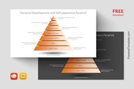 Free Personal Development and Self-Awareness Pyramid Presentation Template, 免费 Google幻灯片主题, 14458, 咨询 — PoweredTemplate.com