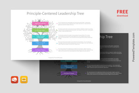 Free Principle-Centered Leadership Tree Presentation Template, Gratuit Theme Google Slides, 14471, Modèles commerciaux — PoweredTemplate.com