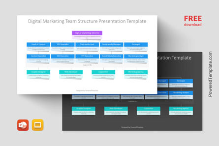 Free Digital Marketing Team Structure Presentation Template, 免费 Google幻灯片主题, 14476, 职业/行业 — PoweredTemplate.com