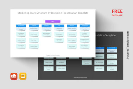 Free Marketing Team Structure by Discipline Presentation Template, Free Google Slides Theme, 14479, Consulting — PoweredTemplate.com