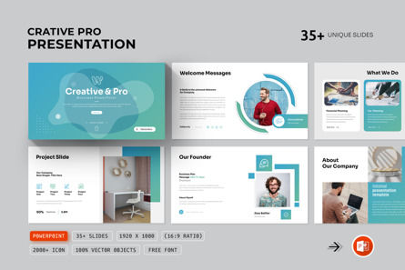 Creative Pro PowerPoint Presentation Template, Modelo do PowerPoint, 14492, Negócios — PoweredTemplate.com