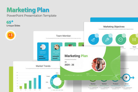 Marketing Plan PowerPoint Template, Modello PowerPoint, 14493, Lavoro — PoweredTemplate.com