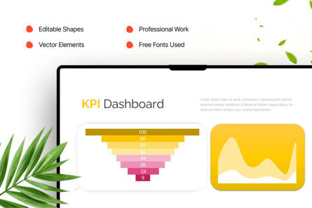 Colorful KPI Dashboard - PowerPoint Template, Diapositiva 4, 14498, Negocios — PoweredTemplate.com