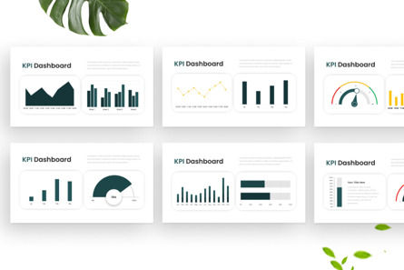 Dark Green KPI Dashboard - PowerPoint Template, Slide 3, 14502, Lavoro — PoweredTemplate.com