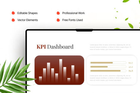 Brown Maroon KPI Dashboard - PowerPoint Template, 幻灯片 4, 14509, 商业 — PoweredTemplate.com