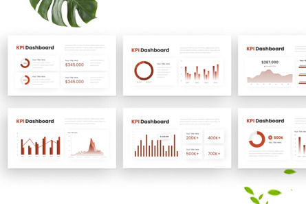 Clean Red KPI Dashboard - PowerPoint Template, 슬라이드 3, 14510, 비즈니스 — PoweredTemplate.com