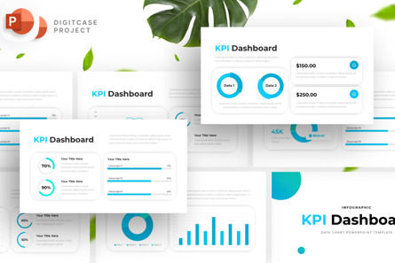 Clean Tosca KPI Dashboard - PowerPoint Template, PowerPoint模板, 14512, 商业 — PoweredTemplate.com