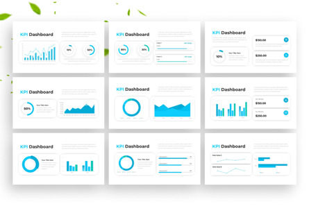 Clean Tosca KPI Dashboard - PowerPoint Template, 幻灯片 2, 14512, 商业 — PoweredTemplate.com