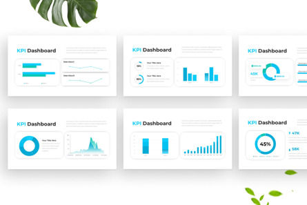 Clean Tosca KPI Dashboard - PowerPoint Template, 幻灯片 3, 14512, 商业 — PoweredTemplate.com