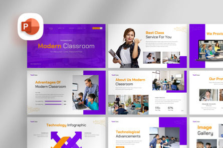 Modern Classroom Technologies - PowerPoint Template, Modelo do PowerPoint, 14516, Education & Training — PoweredTemplate.com