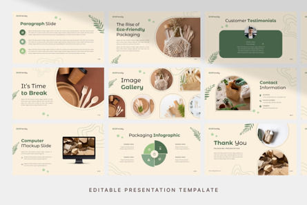 Aesthetic Eco Friendly Packagings - PowerPoint Template, 슬라이드 3, 14517, 비즈니스 — PoweredTemplate.com