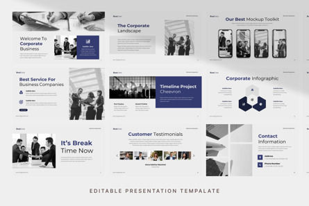 Blue Business Corporate - PowerPoint Template, Deslizar 3, 14518, Negócios — PoweredTemplate.com