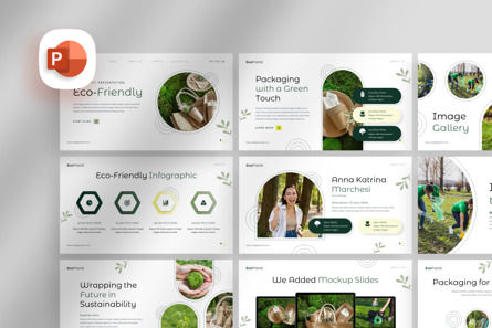 Eco Friendly Packagings - PowerPoint Template, PowerPoint Template, 14519, Business — PoweredTemplate.com