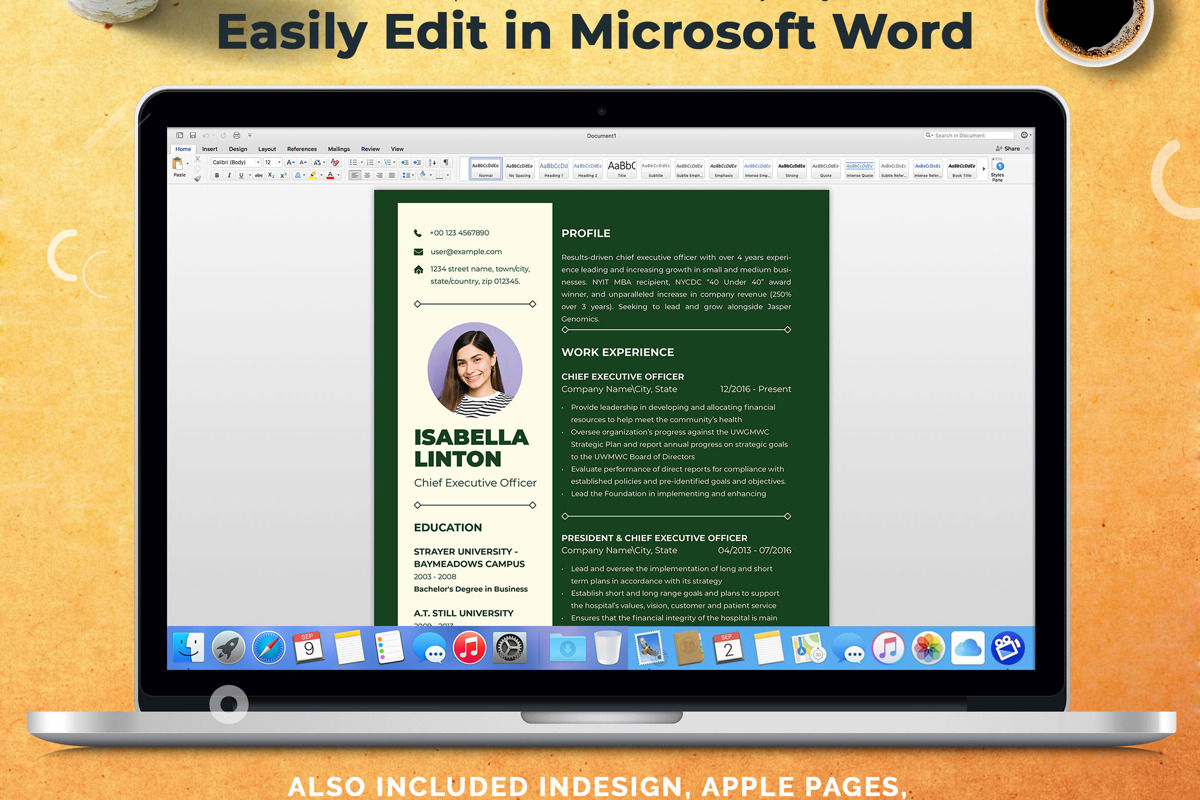 Editable Resume and CV Template - Sp Slide H 5 