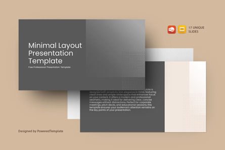 Free Minimal Layout Presentation Template, Gratis Templat PowerPoint, 14531, Abstrak/Tekstur — PoweredTemplate.com