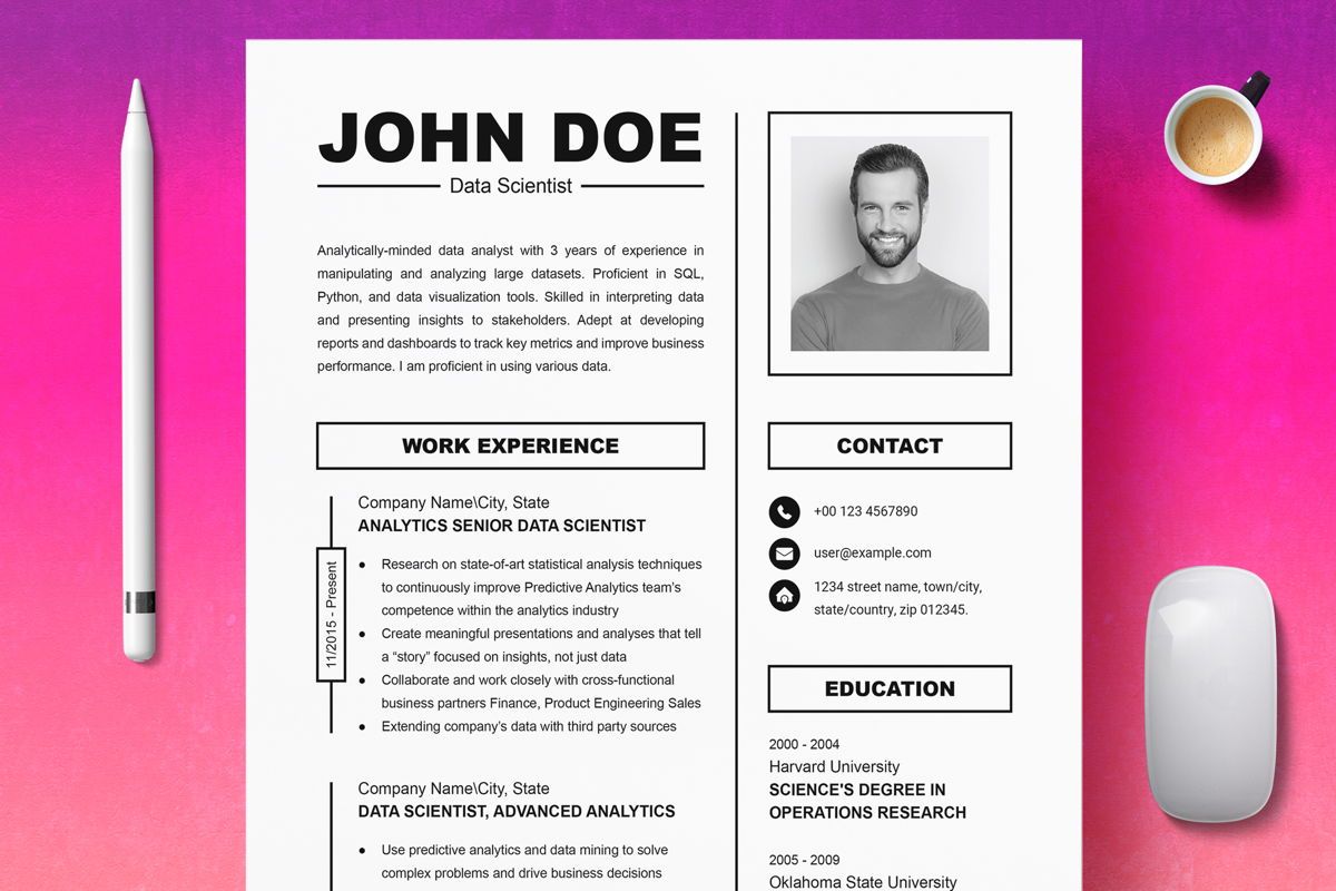 Simple And Clean Resume Template - Sp Slide H 1 