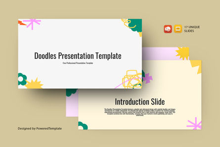 Free Doodles Presentation Template, Gratis Modello PowerPoint, 14542, Astratto/Texture — PoweredTemplate.com