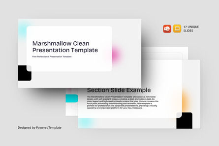 Free Marshmallow Clean Presentation Template, Grátis Modelo do PowerPoint, 14543, Abstrato/Texturas — PoweredTemplate.com