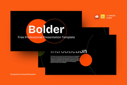 Free Bolder Presentation Template, Gratis Templat PowerPoint, 14545, Abstrak/Tekstur — PoweredTemplate.com