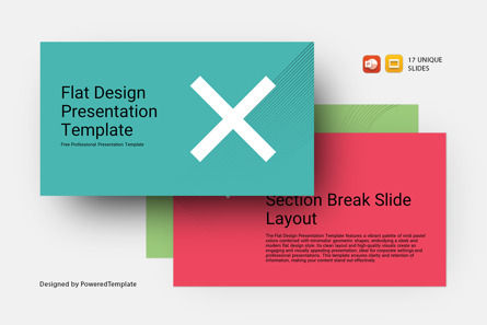 Free Flat Design Presentation Template, Gratis Plantilla de PowerPoint, 14546, Abstracto / Texturas — PoweredTemplate.com