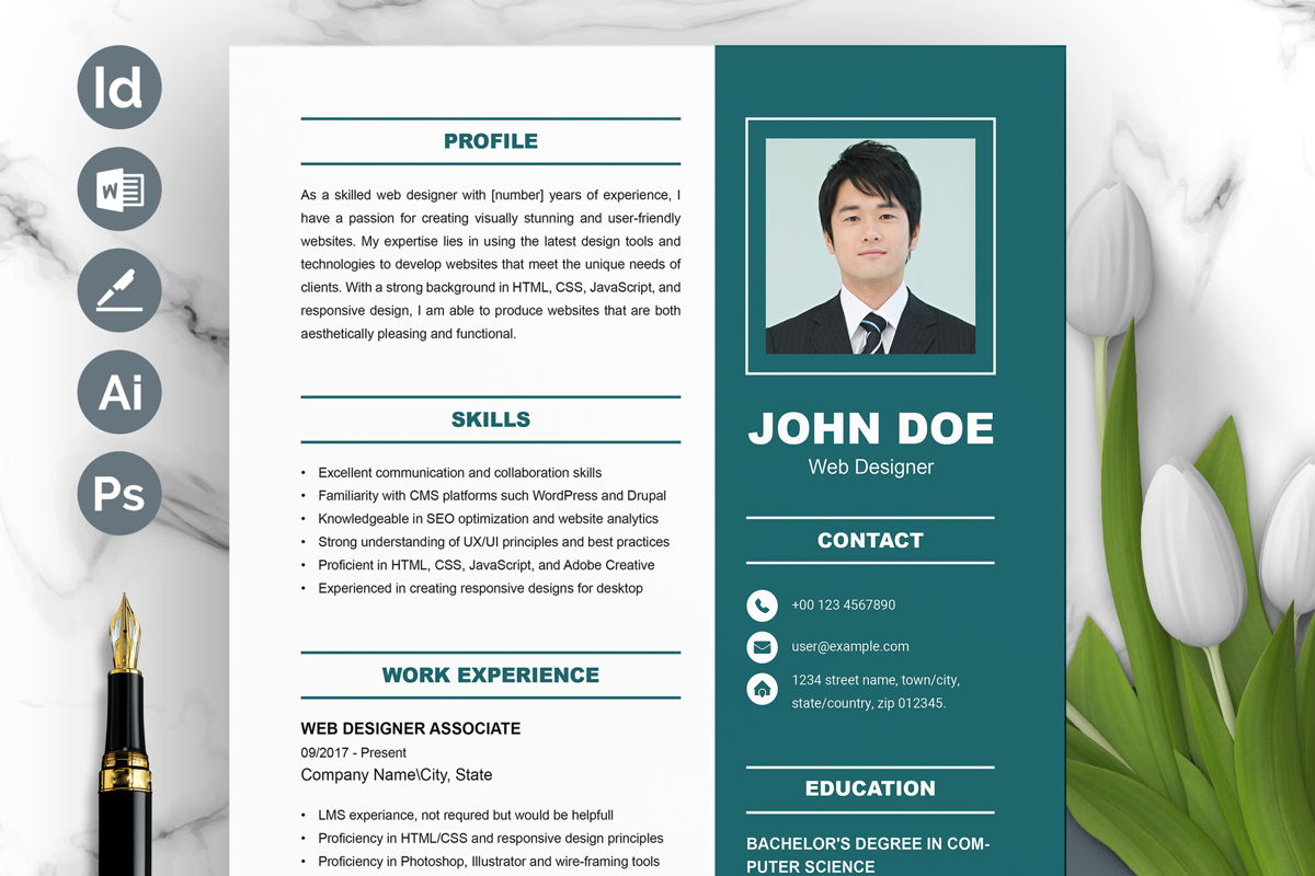 Professional Resume Template Layout | Lanjutkan Template