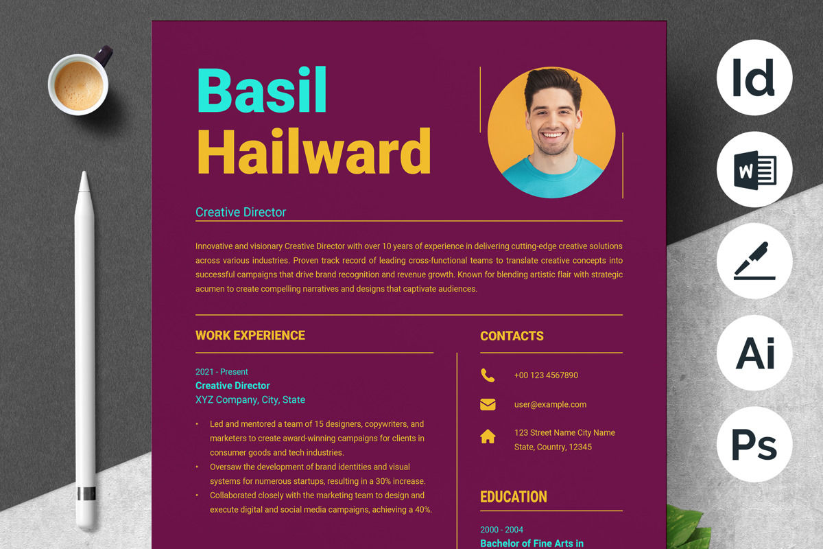 Creative Resume Template Instant Download | Resume Template ...