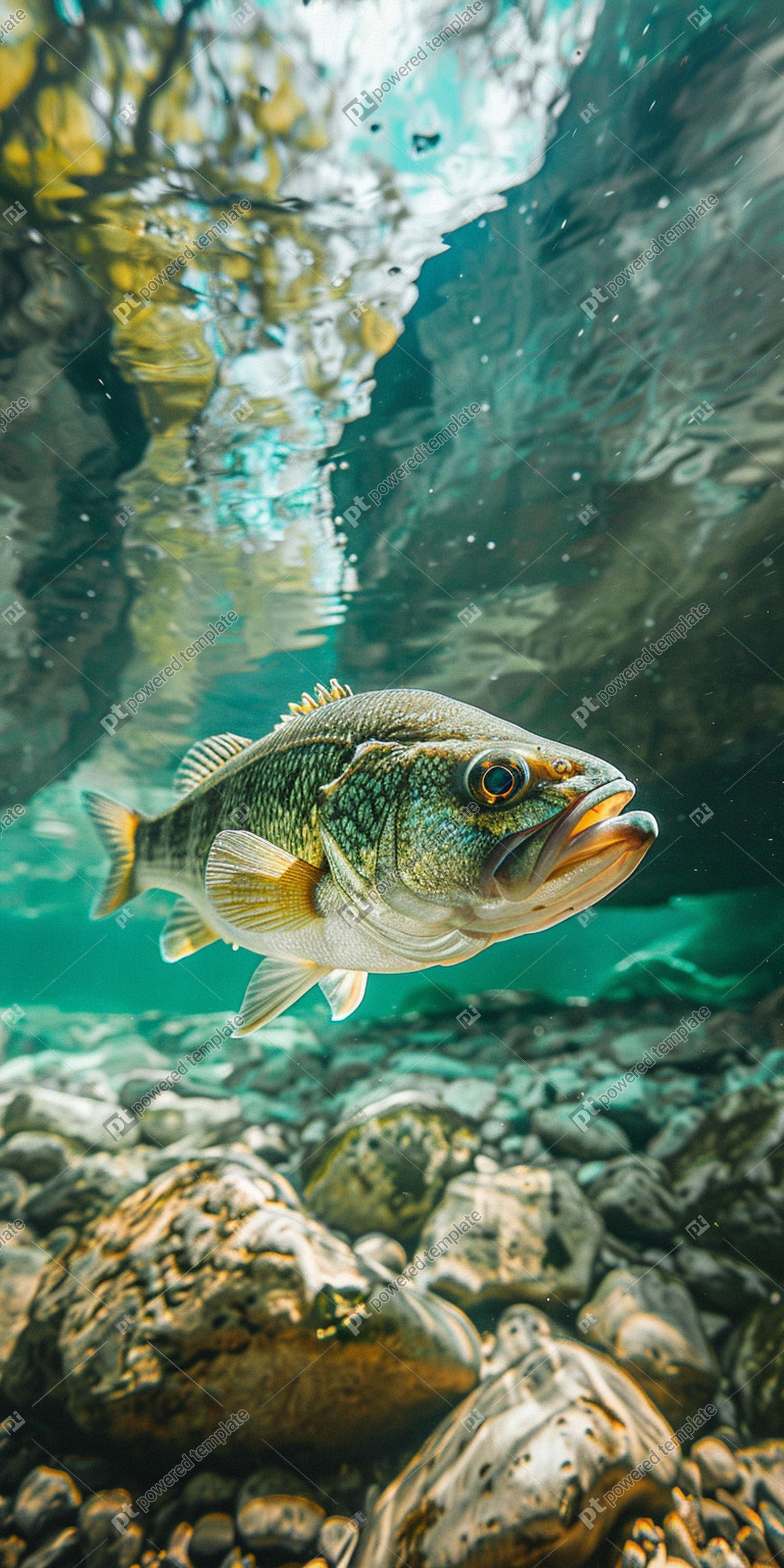 Photo of a Largemouth Bass in Its Natural Habitat | Free, AI Image ...