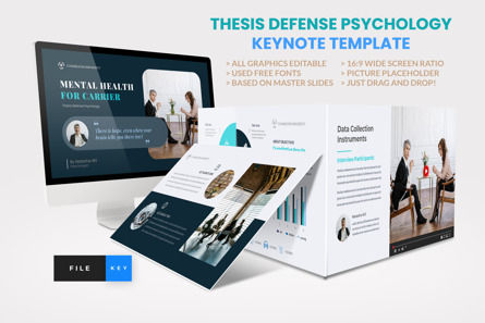 Thesis Defense Psychology Keynote Template, Plantilla de Keynote, 14552, Negocios — PoweredTemplate.com