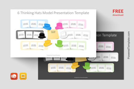 Free 6 Thinking Hats Model Presentation Template, Gratis Tema Google Slides, 14554, Konsep Bisnis — PoweredTemplate.com