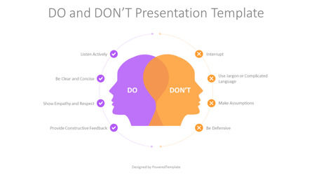 Do and Don’t Presentation Template, Slide 2, 14558, Model Bisnis — PoweredTemplate.com