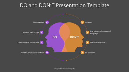 Do and Don’t Presentation Template, Slide 3, 14558, Business Models — PoweredTemplate.com