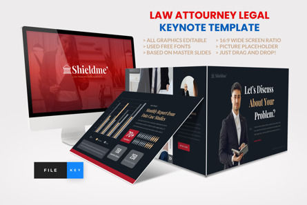 Law Attourney Legal Keynote Template, Template Keynote, 14565, Bisnis — PoweredTemplate.com