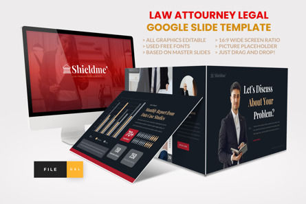 Law Attourney Legal Google Slide Template, Googleスライドのテーマ, 14567, ビジネス — PoweredTemplate.com