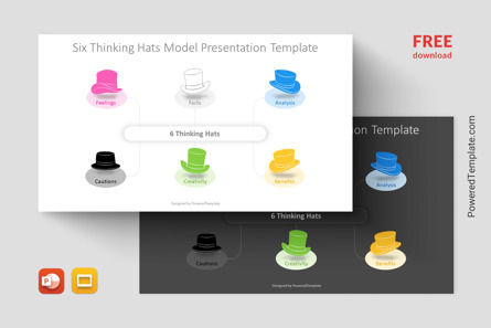 Free Six Thinking Hats Model Presentation Template, Gratuit Theme Google Slides, 14569, Modèles commerciaux — PoweredTemplate.com