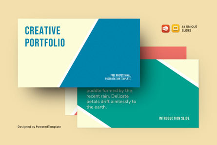 Modern Portfolio Presentation Template, Gratis Tema Google Slides, 14578, Abstrak/Tekstur — PoweredTemplate.com