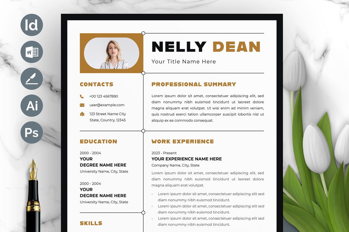 Classic Resume Template - Sp Slide H 1 