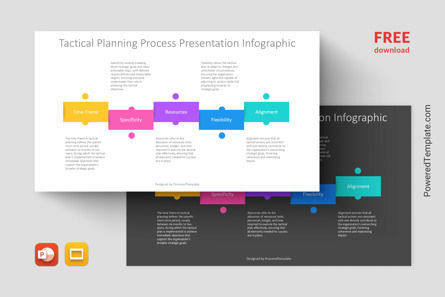 Free Tactical Planning Process Presentation Infographic, 免费 Google幻灯片主题, 14593, 商业模式 — PoweredTemplate.com