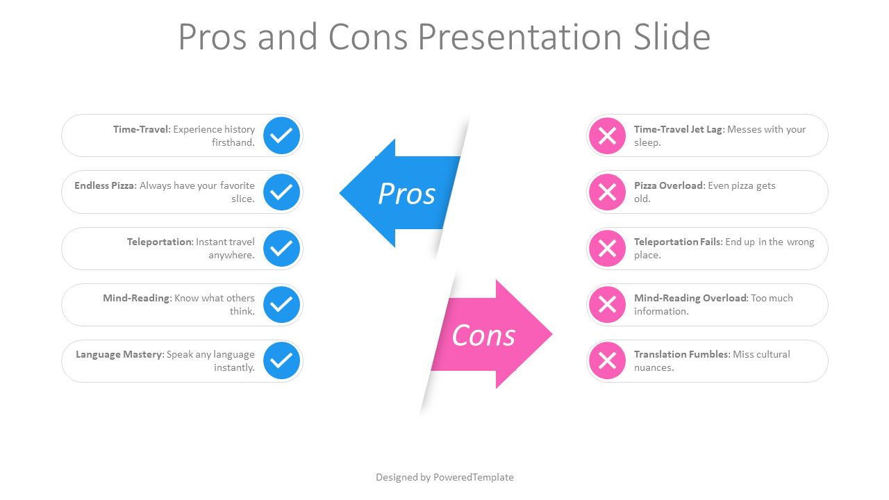Free Pros and Cons Presentation Template - Modèle de présentation ...