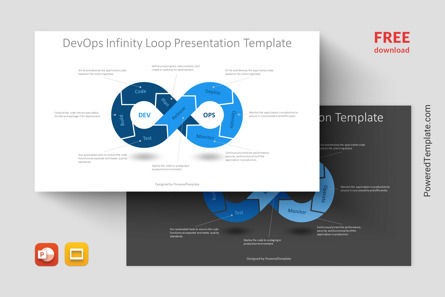 Free DevOps Infinity Loop Presentation Template, Gratuit Theme Google Slides, 14608, Modèles commerciaux — PoweredTemplate.com