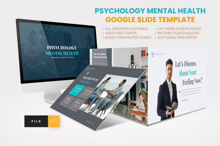 Psychology Mental Health Google Slide Template, Google Slides Theme, 14611, Business — PoweredTemplate.com