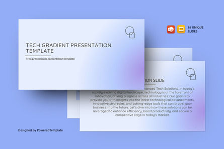 FutureTech Gradient Presentation Template, 免费 Google幻灯片主题, 14612, 抽象/纹理 — PoweredTemplate.com