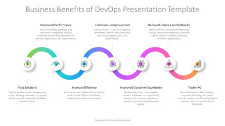 Business Benefits of DevOps Presentation Template, Slide 2, 14617, Modelli di lavoro — PoweredTemplate.com