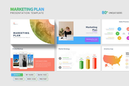 Marketing Plan Keynote Template, 苹果主题演讲模板, 14633, 商业 — PoweredTemplate.com