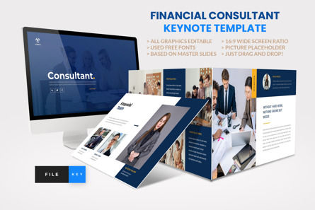 Financial Planner Consultant Keynote Template, Keynote-sjabloon, 14637, Bedrijf — PoweredTemplate.com