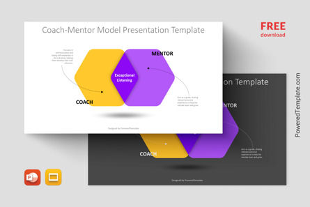 Coach-Mentor Model Free Presentation Template, Gratis Google Presentaties-thema, 14649, Businessmodellen — PoweredTemplate.com