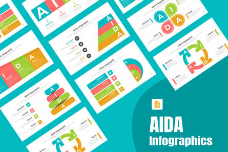 AIDA Infographic Google Slides Template, Google 슬라이드 테마, 14662, 비즈니스 — PoweredTemplate.com